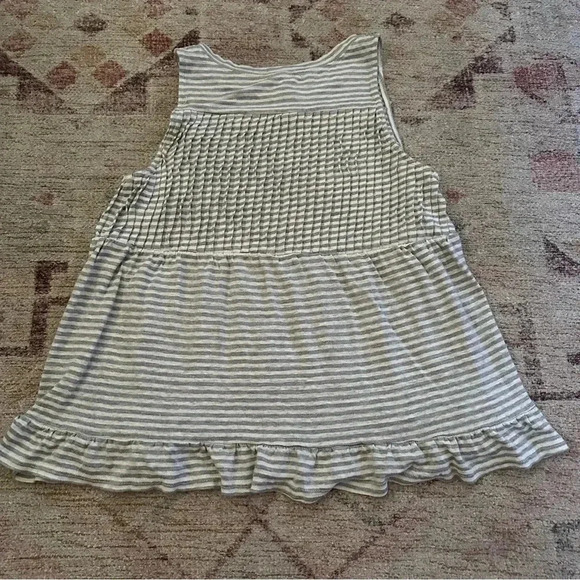 POL• Gray and White Stripped Wool Blend Tank Top Size Small - Picture 3 of 9